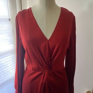 Ted Baker NWT satin dress brick red size 3